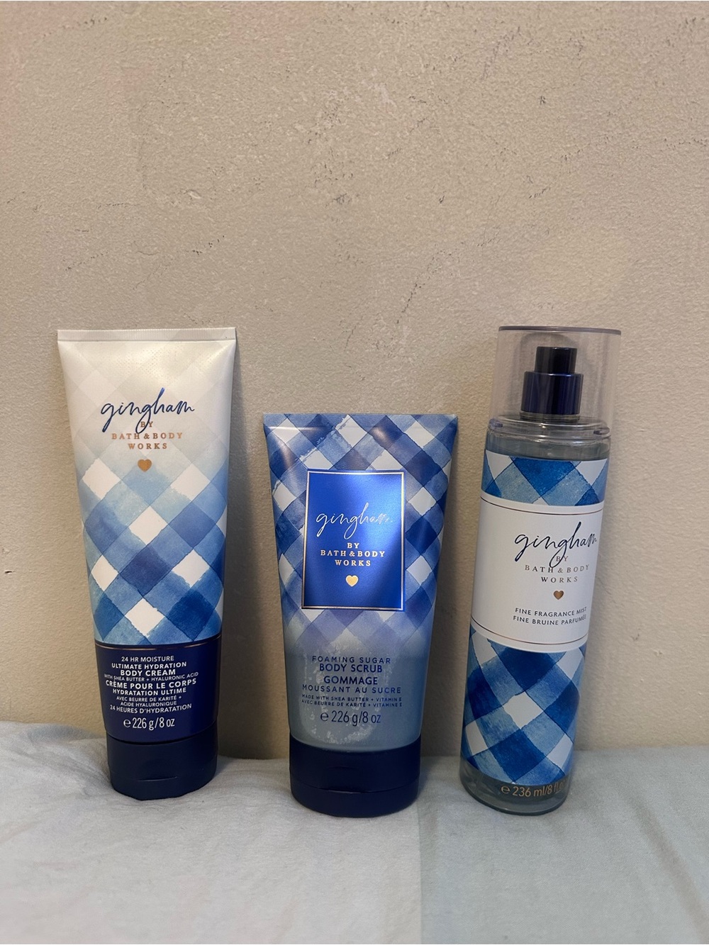 Bath & Body Works Gingham 3-Piece Body Care Set – New